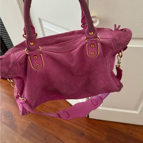 BALENCIAGA PINK SUEDE “RARE BAG” worn but still in good shape …. Authentic - Picture 5 of 12